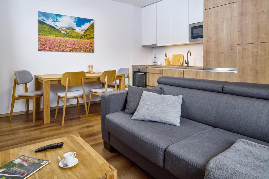 Kuchyň nebo kuchyňský kout v ubytování Luční apartmány Dobromysl a Laskavec