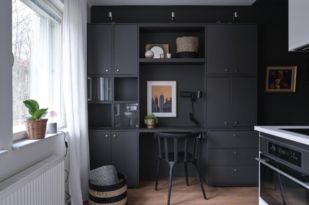Kuchyň nebo kuchyňský kout v ubytování EttSmart Hotell