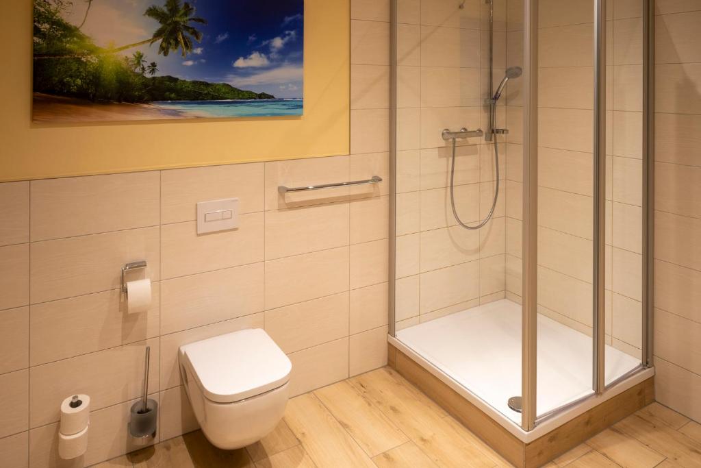 Koupelna v ubytování Aparthotel Rotheul