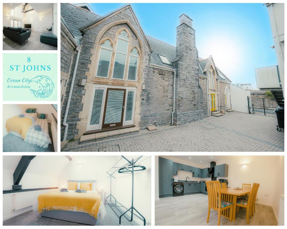a collage of photos of a house at Hidden Gem in Plymouth