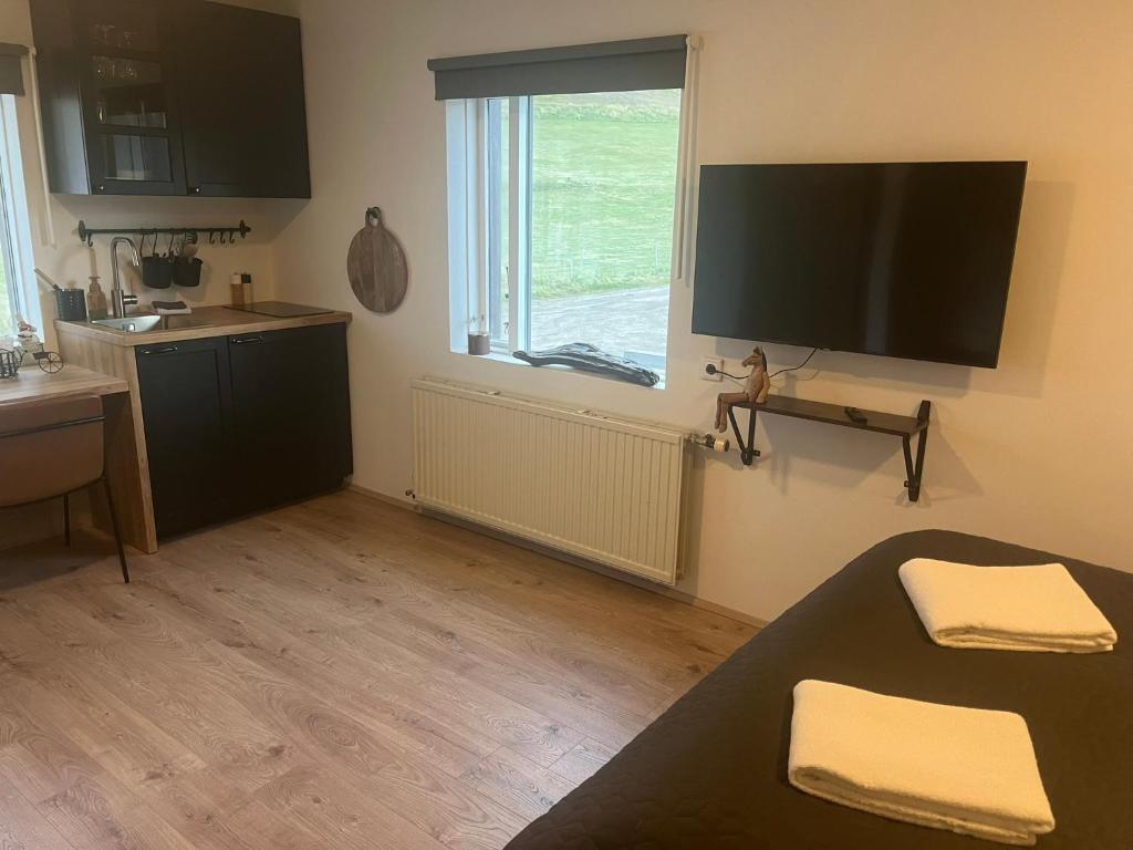 Kuchyň nebo kuchyňský kout v ubytování Bólstaðarhlíð - Studios