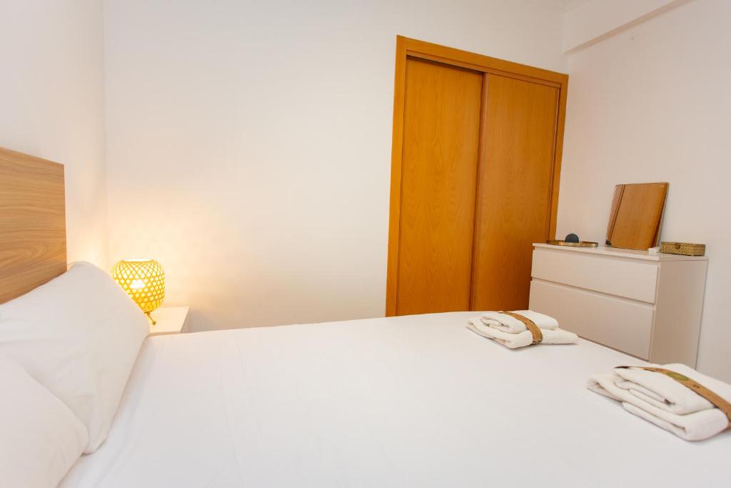 Postel nebo postele na pokoji v ubytování Apartamento Cullera frente al mar