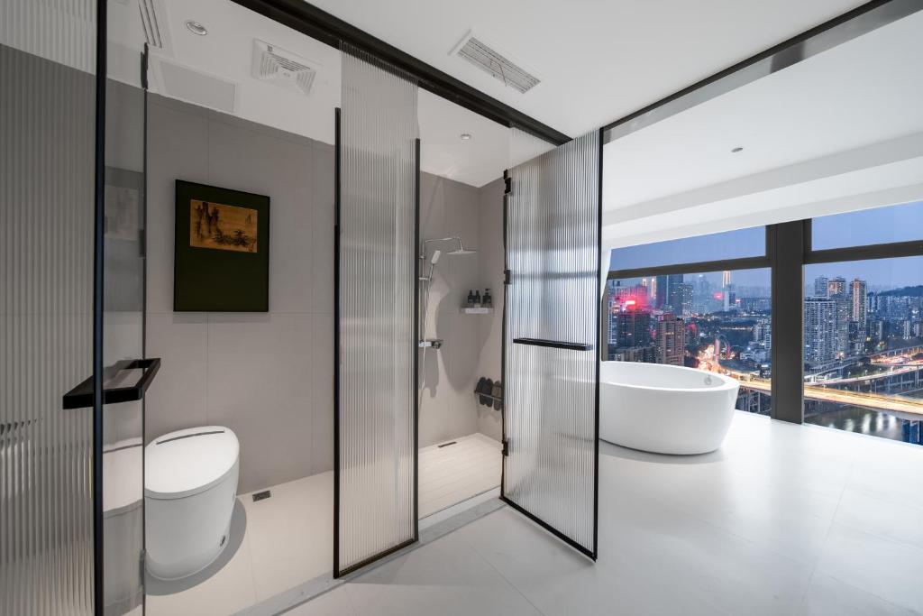 Koupelna v ubytování Chongqing Junsheng Yunduan Riverview Hotel