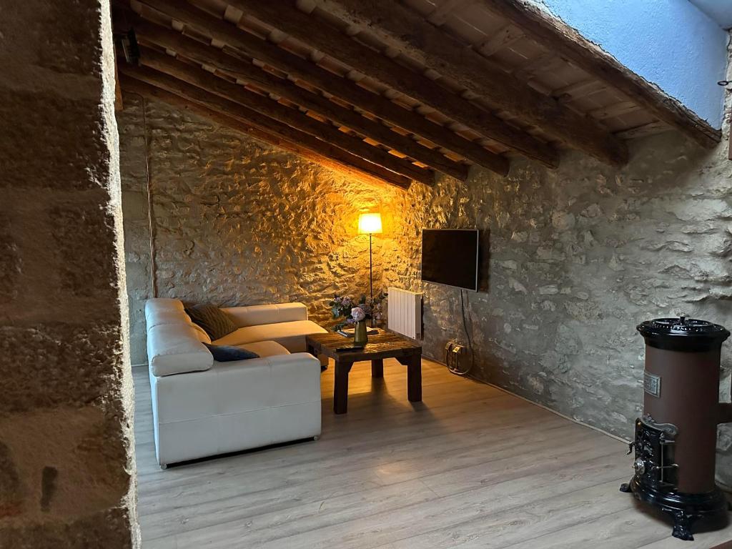 Posezení v ubytování AS Palau dels Alemanys Suites Boutique Monument