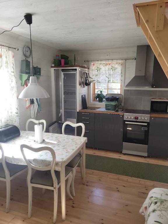 Kuchyň nebo kuchyňský kout v ubytování Fårö house