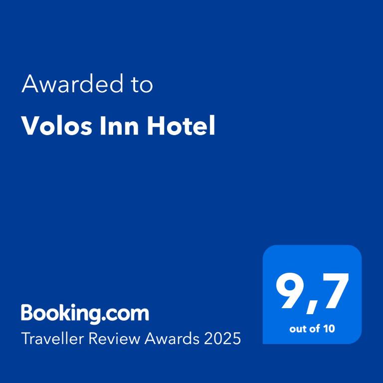 Certifikát, hodnocení, plakát nebo jiný dokument vystavený v ubytování Volos Inn Hotel