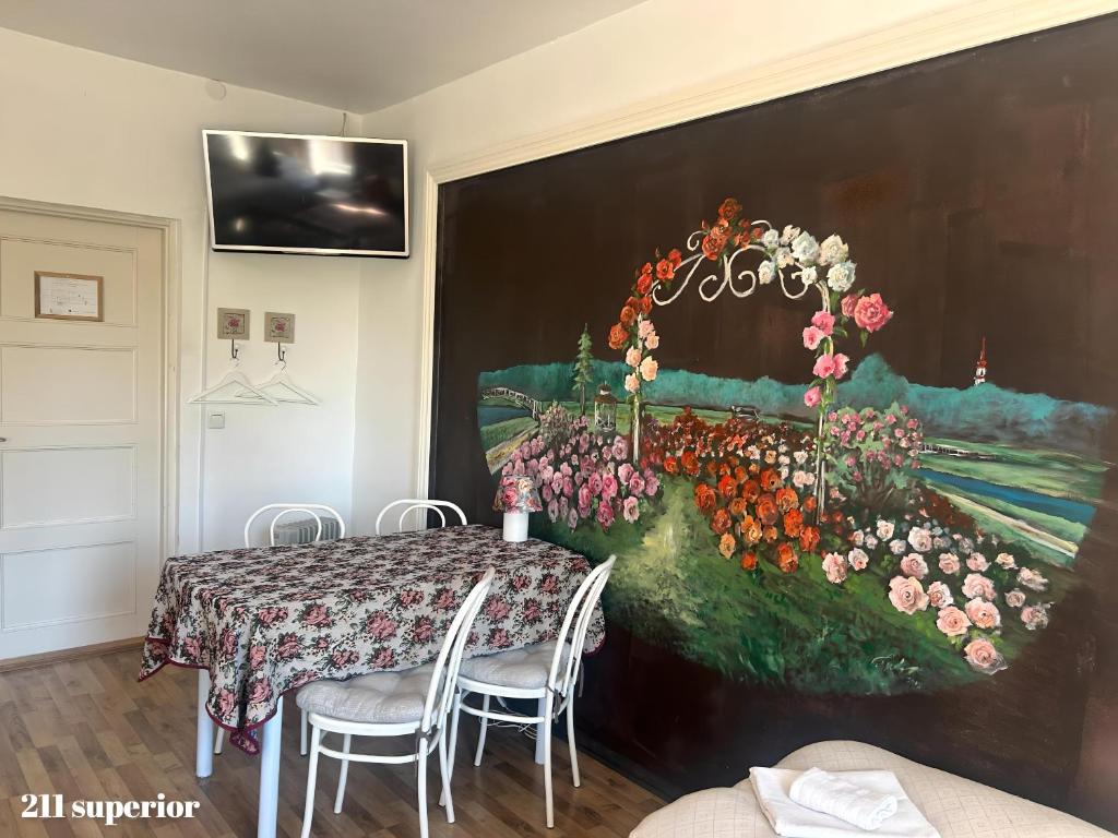 TV a/nebo společenská místnost v ubytování Guesthouse Carl Schmidt