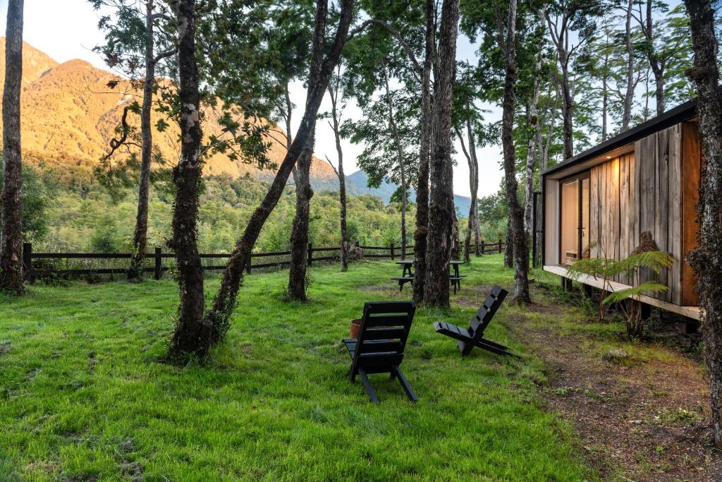 Zahrada ubytování Carintia Cabins