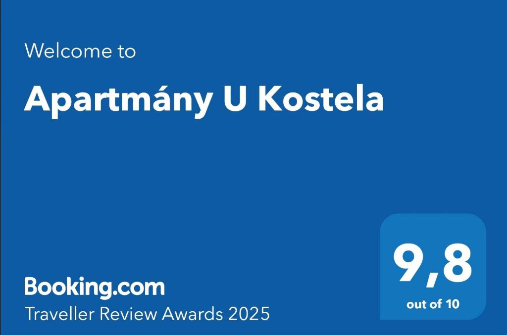 Certifikát, hodnocení, plakát nebo jiný dokument vystavený v ubytování Apartmány U Kostela