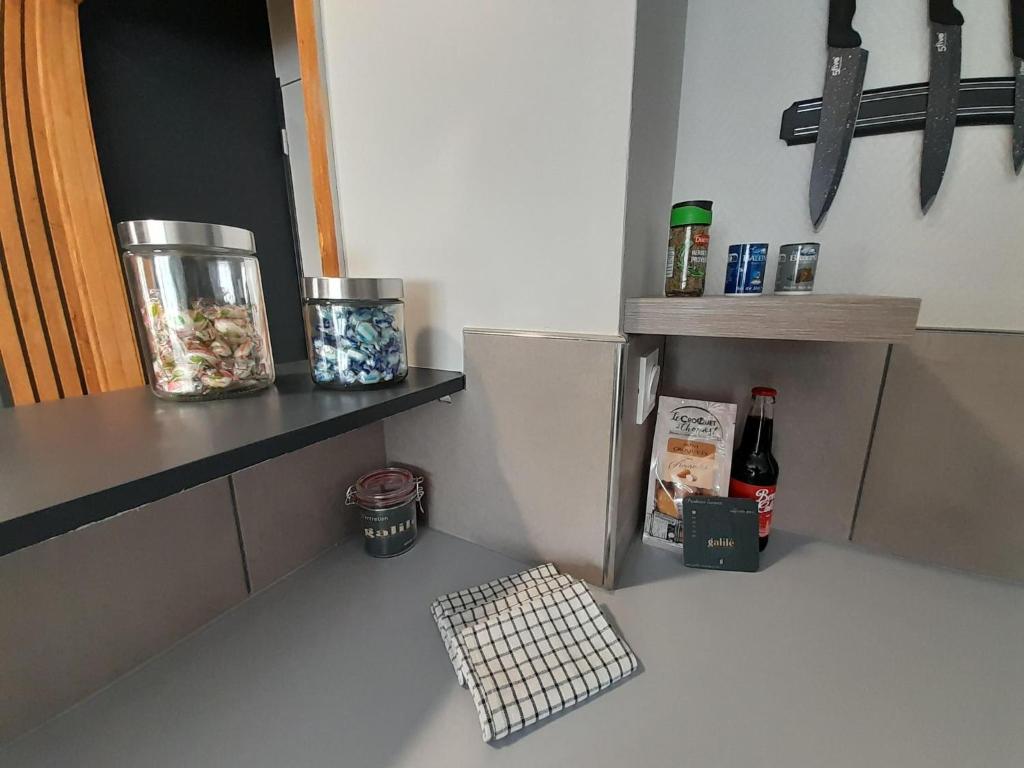 Kuchnia lub aneks kuchenny w obiekcie Ravissant appart' central