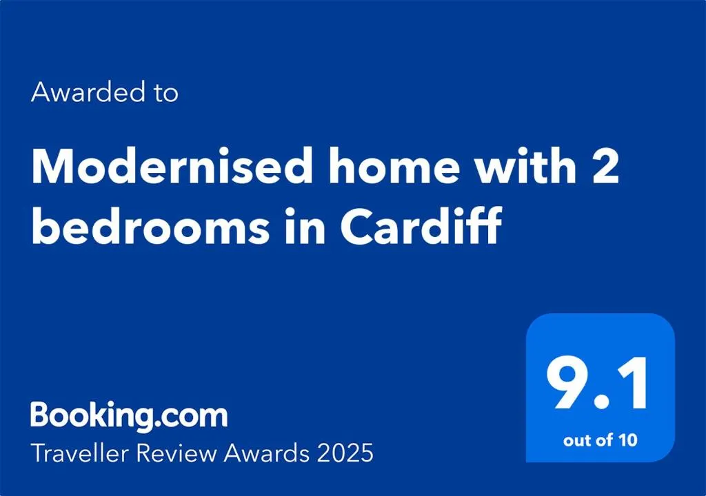 Modernised home with 2 bedrooms in Cardiff