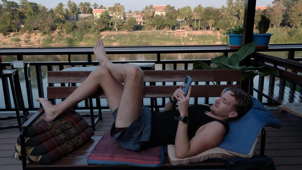 Balkón nebo terasa v ubytování Funny Riverside Backpackers