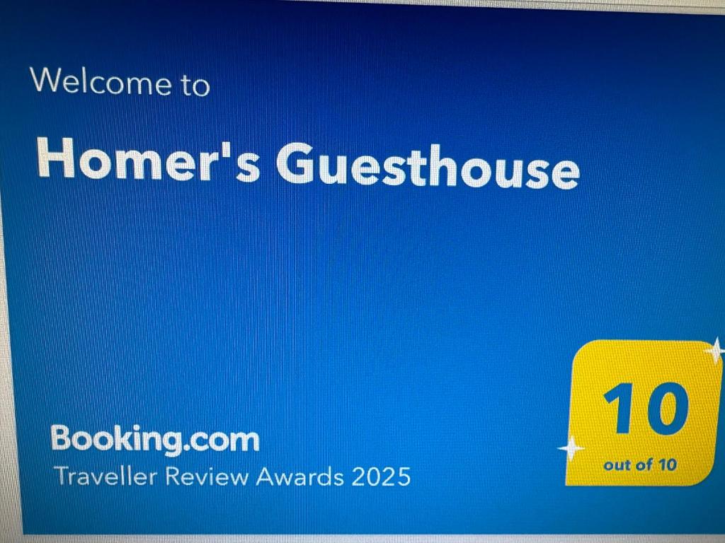 Certifikát, hodnocení, plakát nebo jiný dokument vystavený v ubytování Homer's Guesthouse