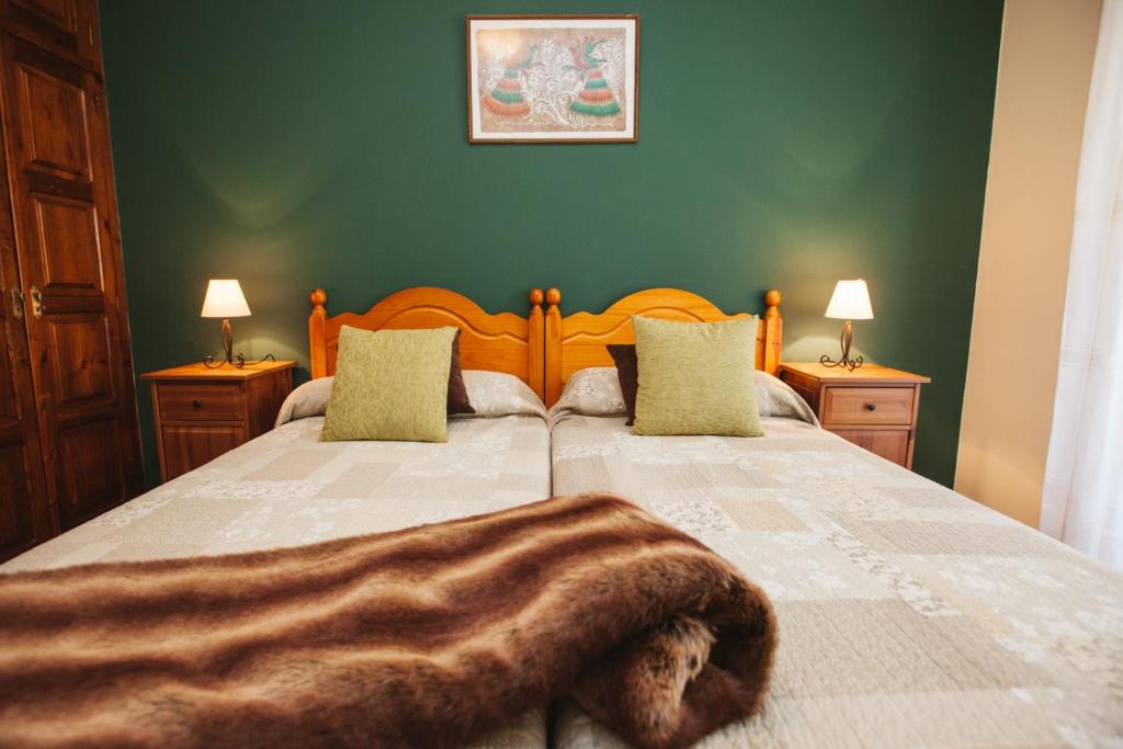 Cama o camas de una habitación en Hotel Rural El Molino