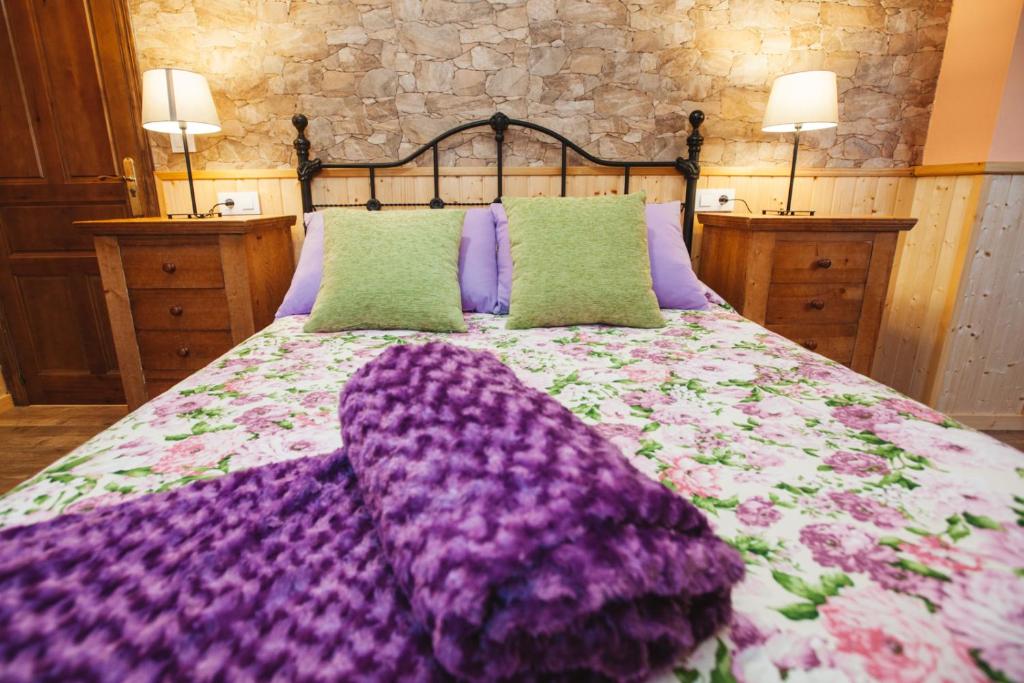 Cama o camas de una habitación en Hotel Rural El Molino