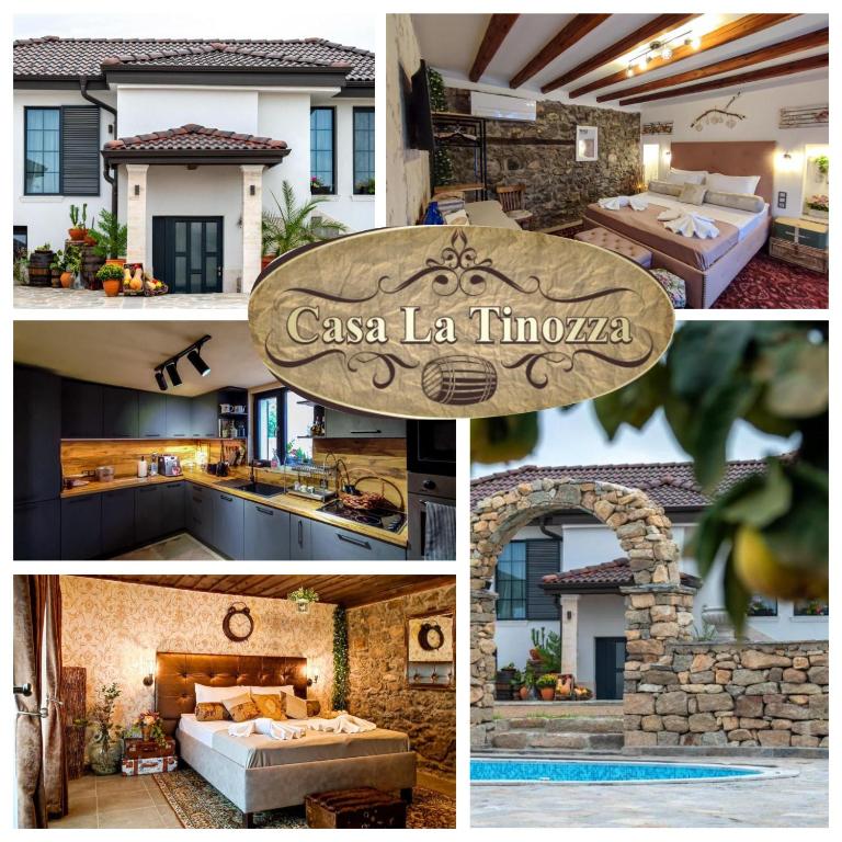 a collage of photos of a villa and a house at Къща за гости Casa La Tinozza in Hisarya
