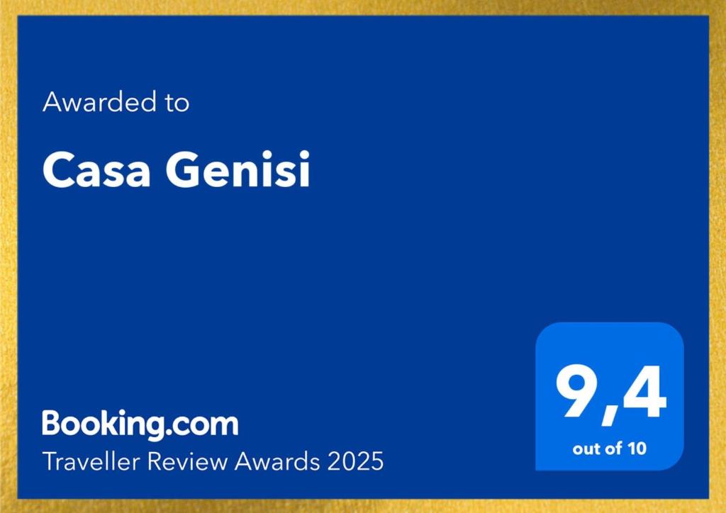 Certifikát, hodnocení, plakát nebo jiný dokument vystavený v ubytování Casa Genisi