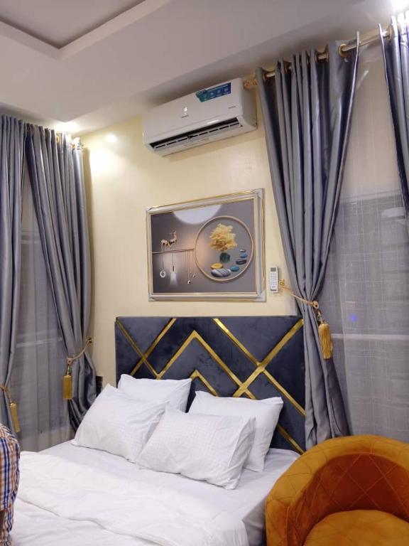En eller flere senge i et værelse på Studio apartment