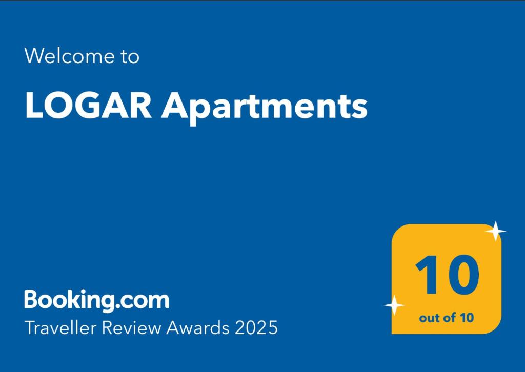Certifikát, hodnocení, plakát nebo jiný dokument vystavený v ubytování LOGAR Apartments