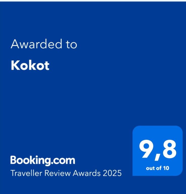 Certifikát, hodnocení, plakát nebo jiný dokument vystavený v ubytování Kokot