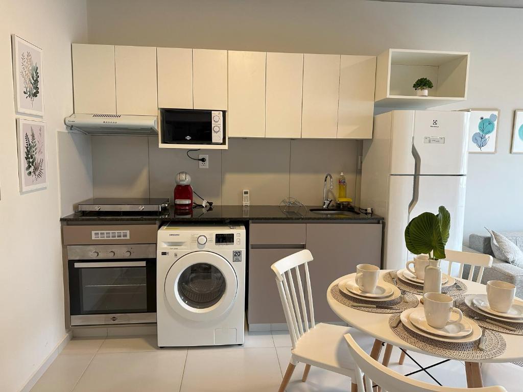 Kuchyň nebo kuchyňský kout v ubytování Republica Apartment