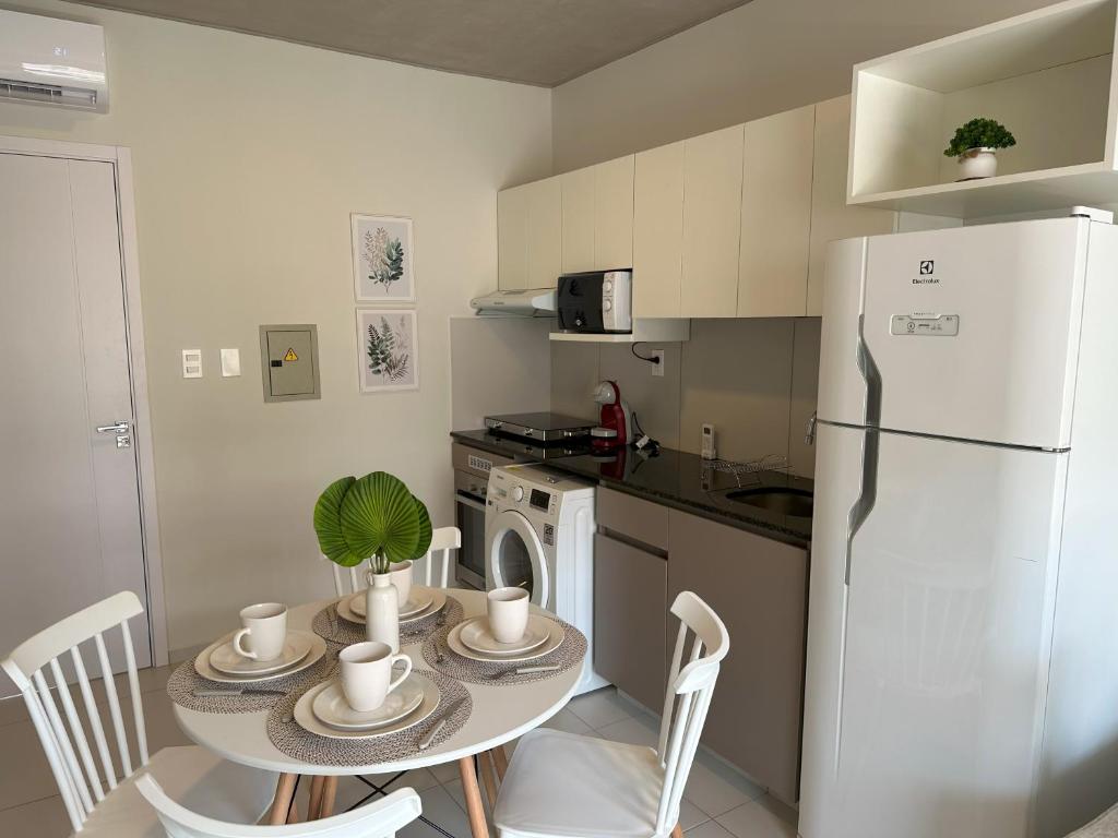 Kuchyň nebo kuchyňský kout v ubytování Republica Apartment