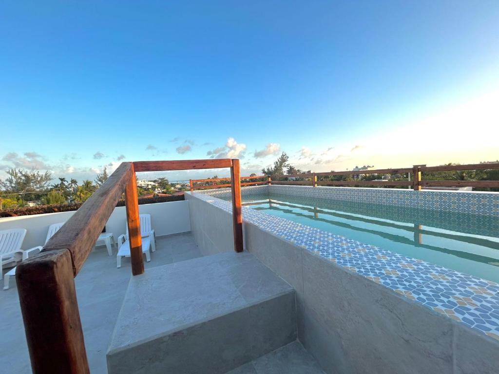 Balkón nebo terasa v ubytování Hotel Mariel Holbox
