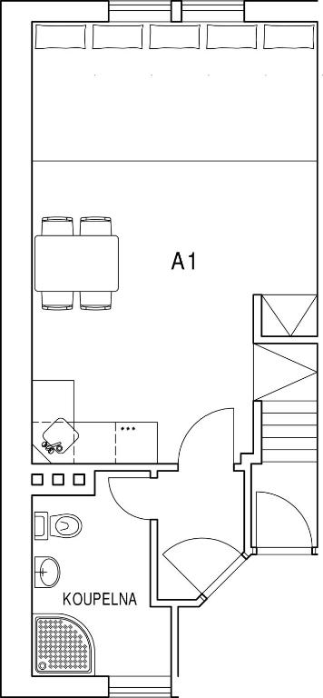 Půdorys ubytování Penzion apartmány Aninka