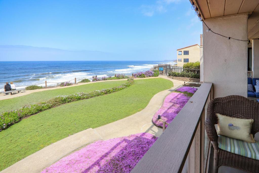 a balcony with a view of the ocean at Pacific Perch - SUR115S in Solana Beach