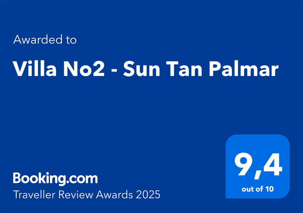 Certifikát, hodnocení, plakát nebo jiný dokument vystavený v ubytování Villa No2 - Sun Tan Palmar