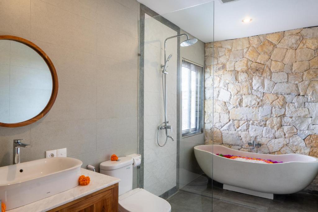 Koupelna v ubytování Meranggi Home Stay