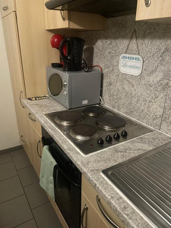 Kuchyň nebo kuchyňský kout v ubytování B&B Forêt d'Animaux