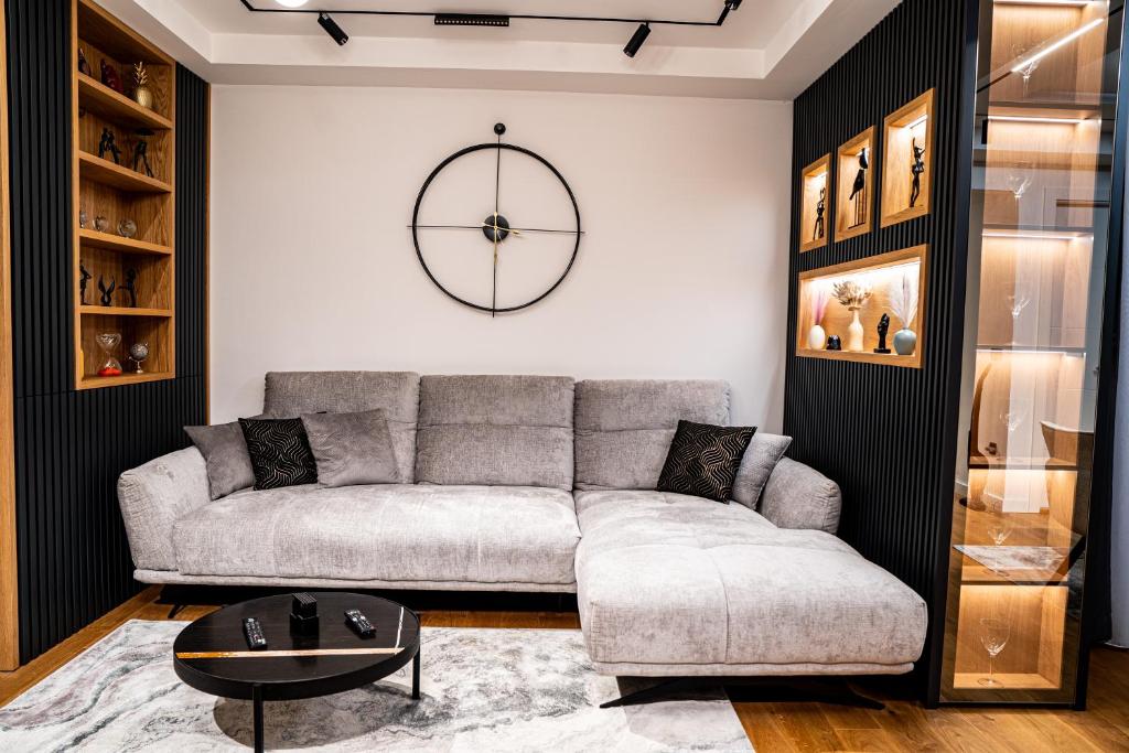 Posezení v ubytování Brilijant Lux Apartman