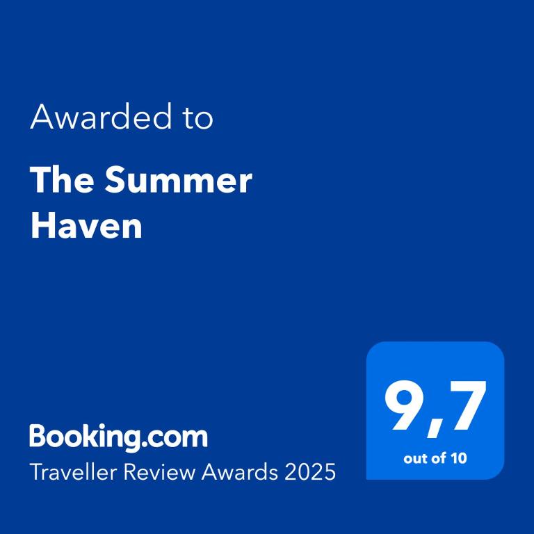Certifikát, hodnocení, plakát nebo jiný dokument vystavený v ubytování The Summer Haven