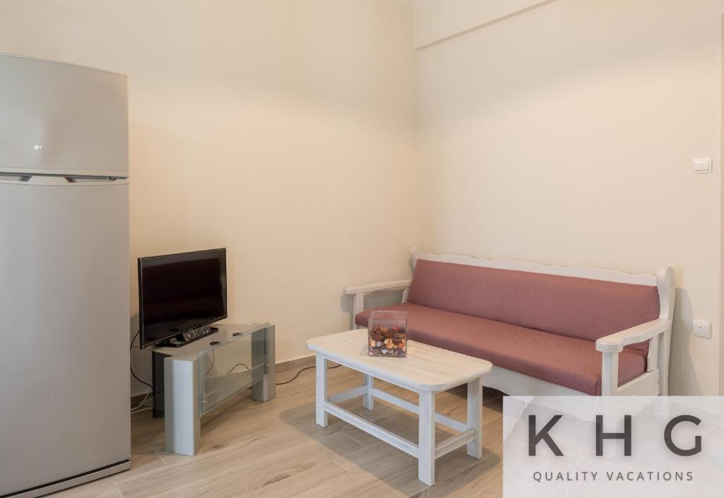 Kuchyň nebo kuchyňský kout v ubytování Zoi's Sea View Apartments in Lixouri