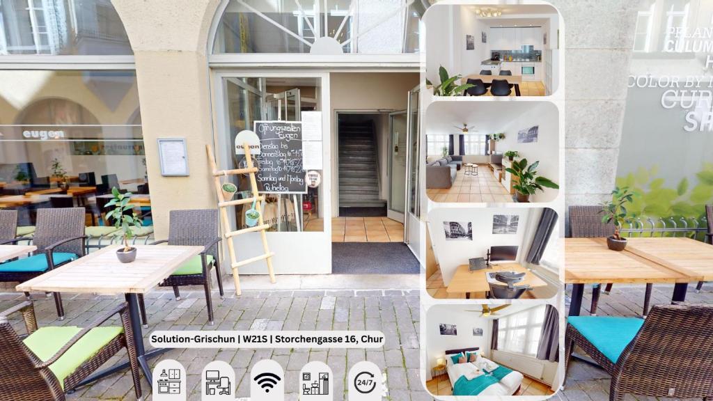 Posezení v ubytování Zentral Altstadt Chur - Bahnhofsnah - Ferienwohnung - Bernina Express - Solution-Grischun
