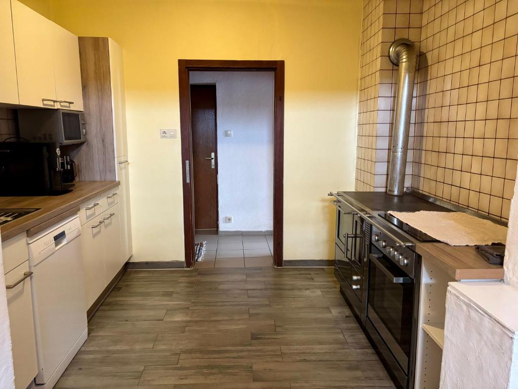 Kuchyň nebo kuchyňský kout v ubytování Leiterhütte