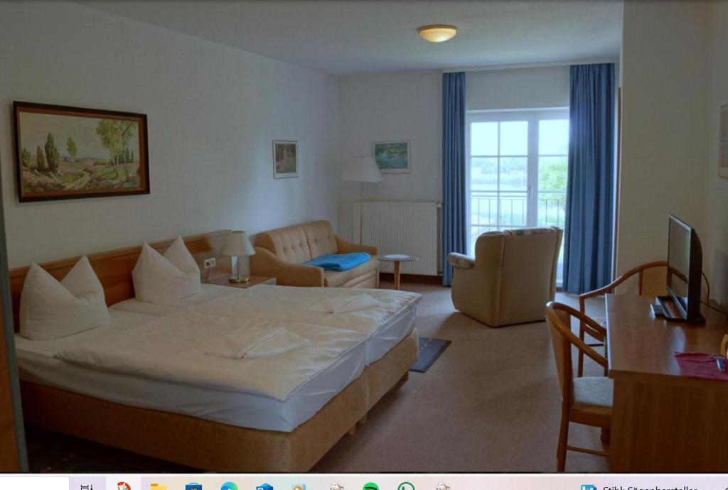 Postel nebo postele na pokoji v ubytování Dorotheenhof Mescherin