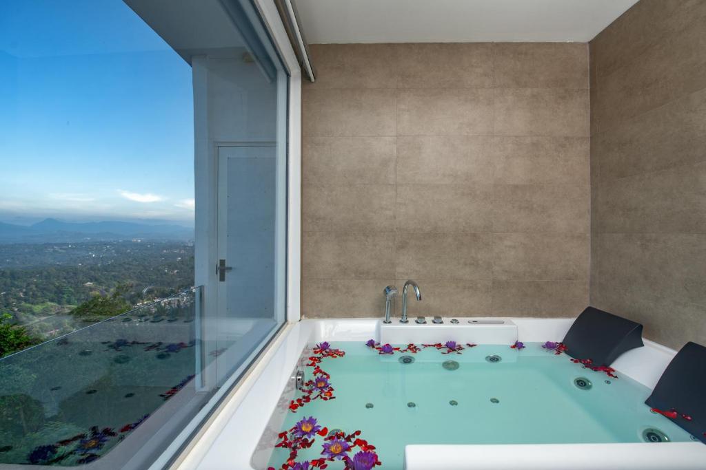Nespecifikovaný výhled na hory nebo výhled na hory při pohledu z hotelu