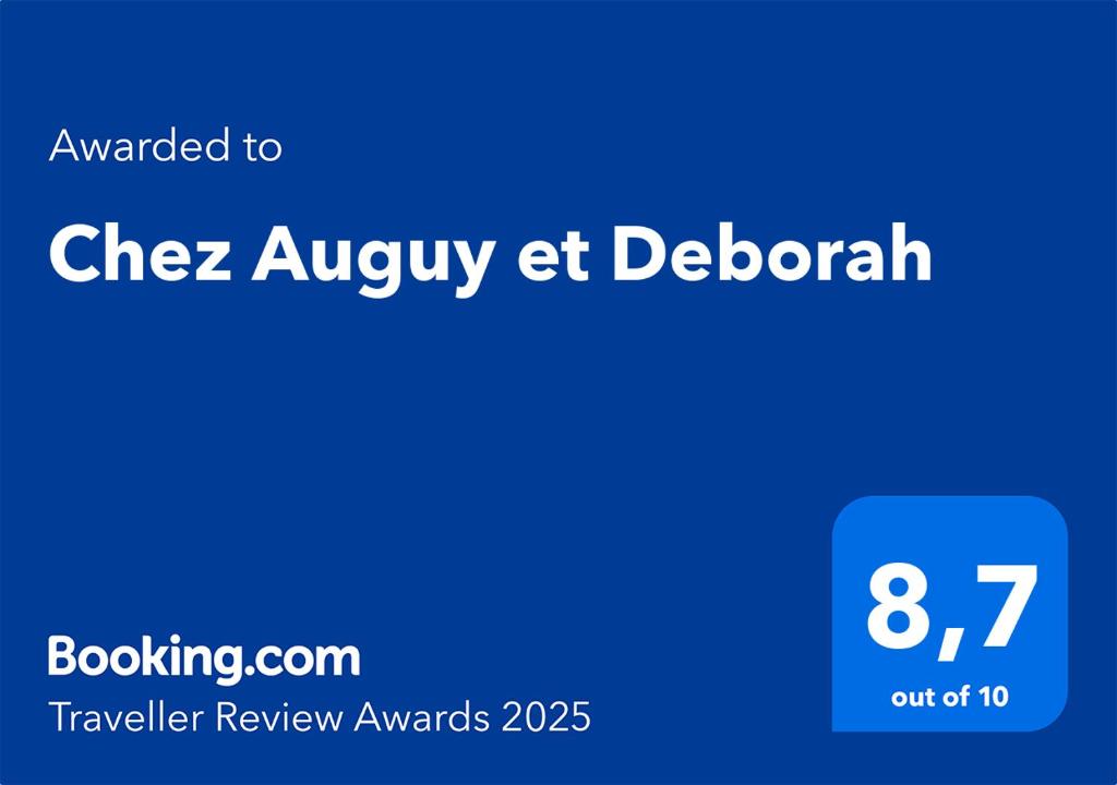Certifikát, hodnocení, plakát nebo jiný dokument vystavený v ubytování Chez Auguy et Deborah