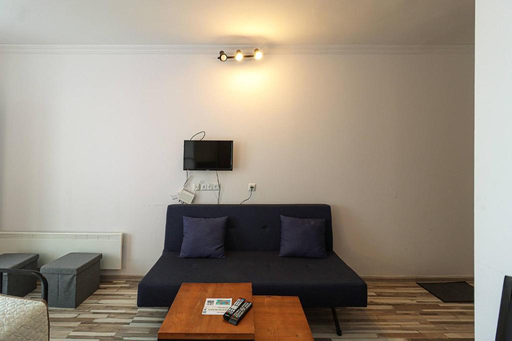 TV a/nebo společenská místnost v ubytování Ski In Out Apartment In New Gudauri For 4