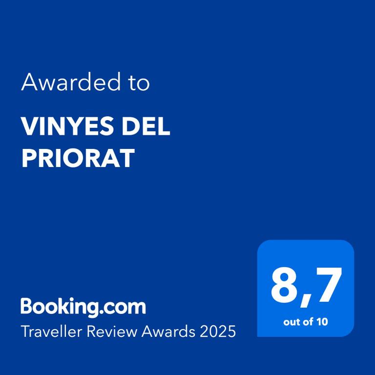 Certifikát, hodnocení, plakát nebo jiný dokument vystavený v ubytování VINYES DEL PRIORAT