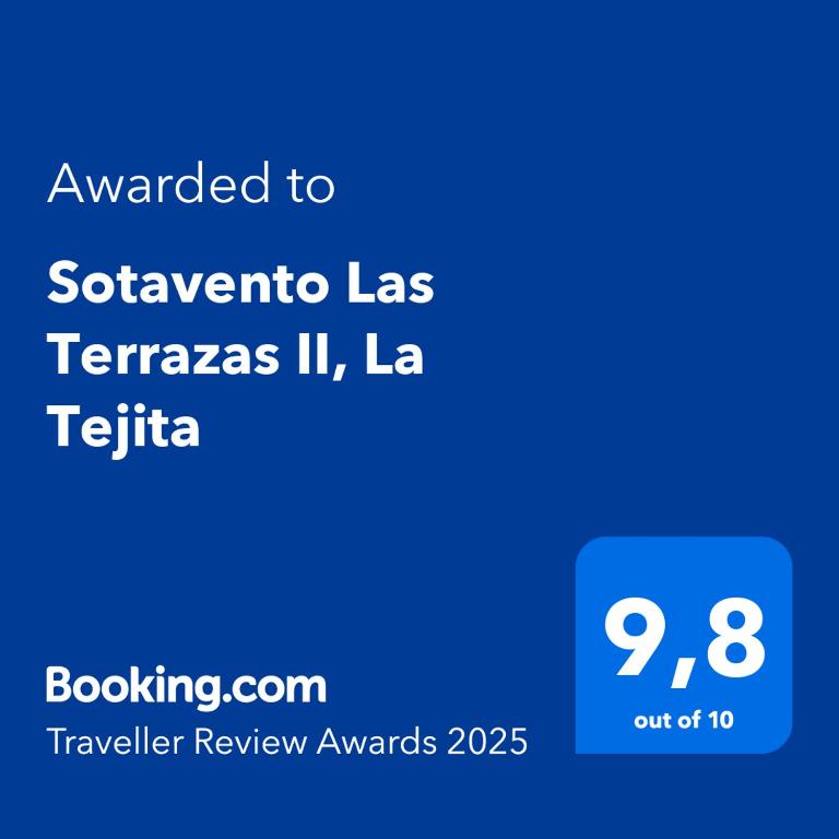 a screenshot of a cell phone with the text awarded to sektra inc las at Sotavento Las Terrazas II, La Tejita in La Tejita