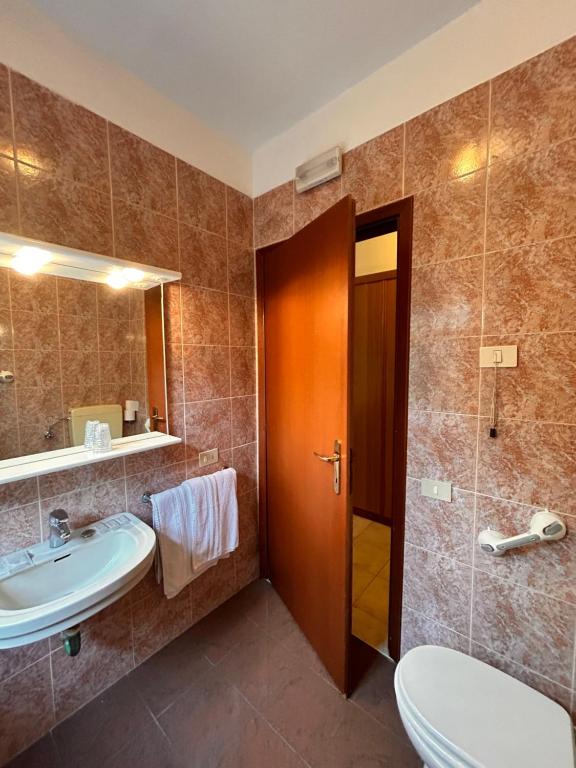 Koupelna v ubytování Hotel Moderno