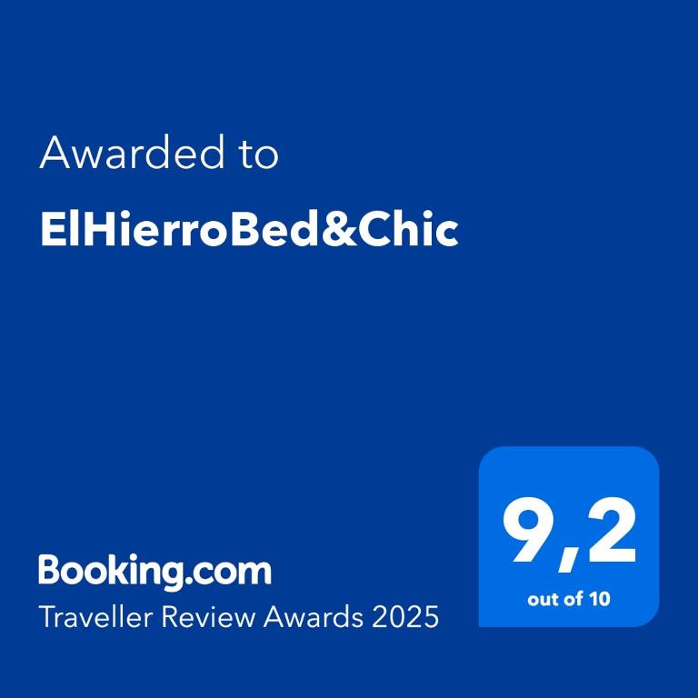 Certifikát, hodnocení, plakát nebo jiný dokument vystavený v ubytování ElHierroBed&Chic