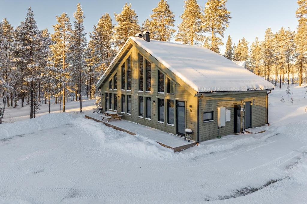 Nybyggda parhus i Idre зимой