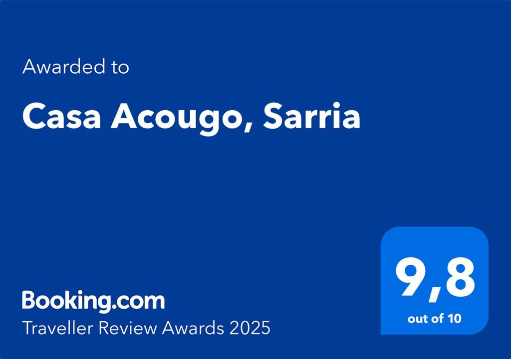Certifikát, hodnocení, plakát nebo jiný dokument vystavený v ubytování Casa Acougo, Sarria