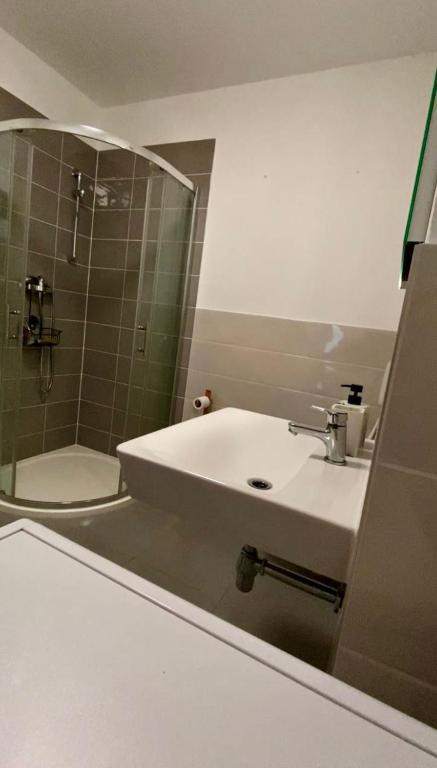 Koupelna v ubytování Vila sauna Plzeň apartmány Plzeň Zbůch