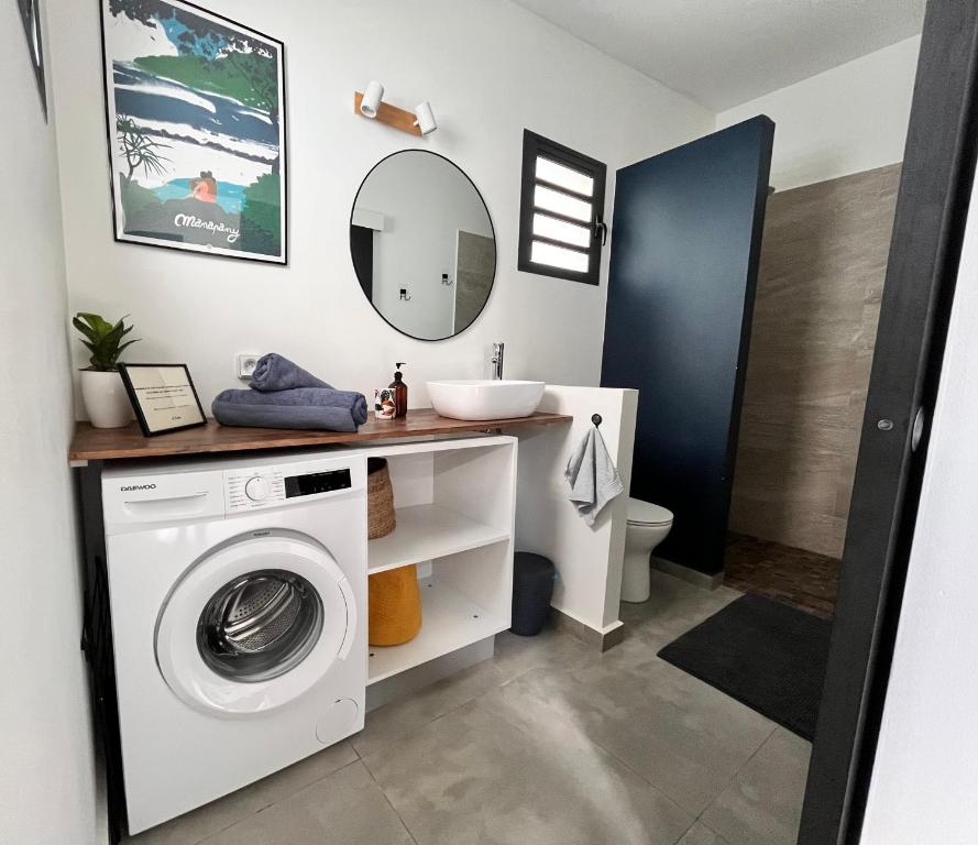 Koupelna v ubytování Appartement «Le Ti songe»