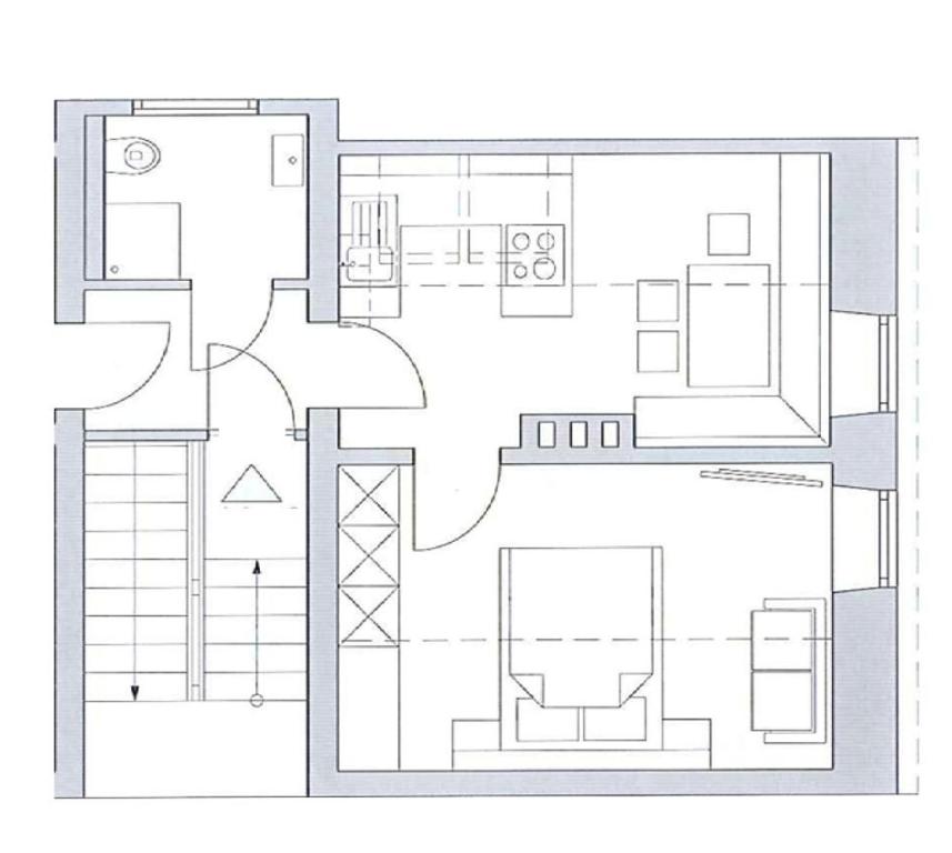 Půdorys ubytování Apartmenthaus Pastner am Teich